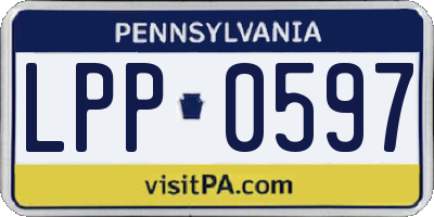PA license plate LPP0597