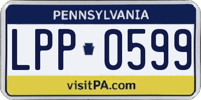 PA license plate LPP0599
