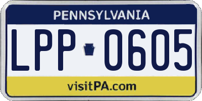 PA license plate LPP0605