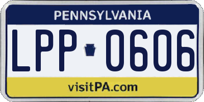 PA license plate LPP0606
