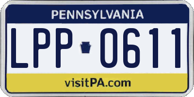 PA license plate LPP0611
