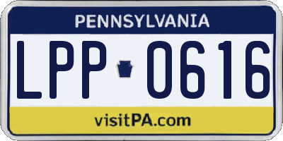 PA license plate LPP0616