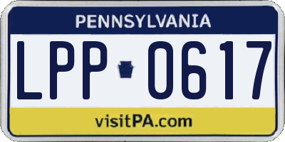PA license plate LPP0617