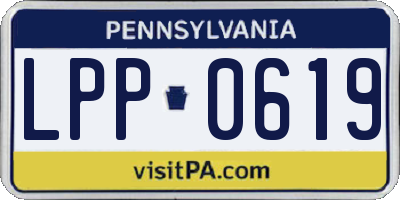 PA license plate LPP0619