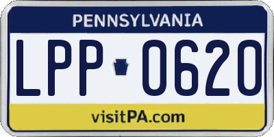 PA license plate LPP0620