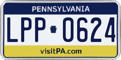 PA license plate LPP0624