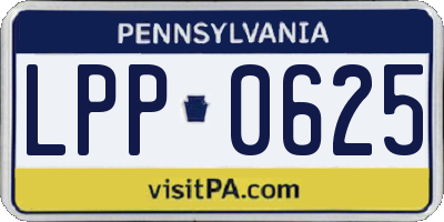PA license plate LPP0625