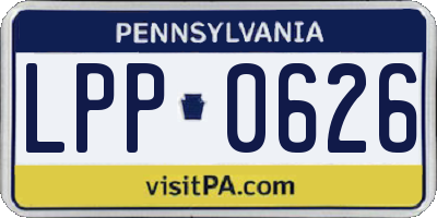 PA license plate LPP0626