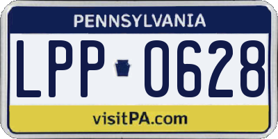 PA license plate LPP0628