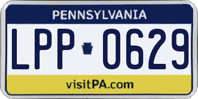 PA license plate LPP0629