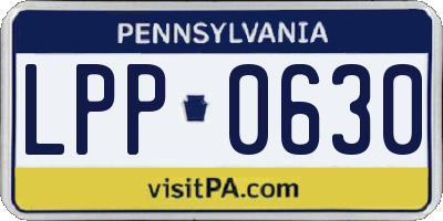 PA license plate LPP0630