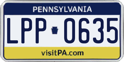 PA license plate LPP0635