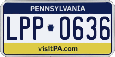 PA license plate LPP0636