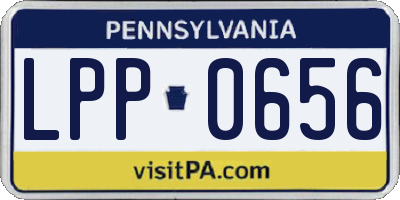 PA license plate LPP0656