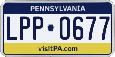 PA license plate LPP0677