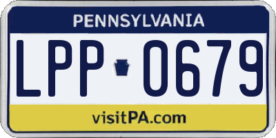 PA license plate LPP0679