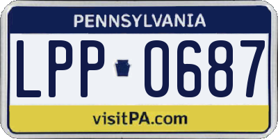 PA license plate LPP0687