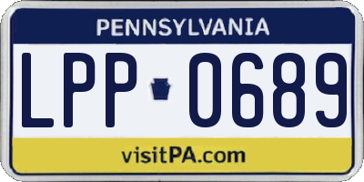 PA license plate LPP0689