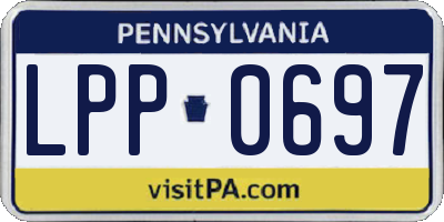 PA license plate LPP0697