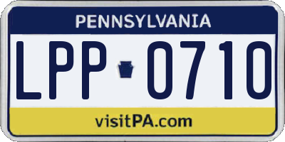 PA license plate LPP0710