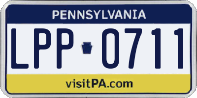 PA license plate LPP0711