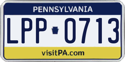 PA license plate LPP0713