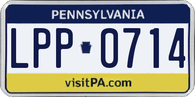 PA license plate LPP0714