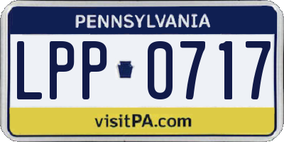 PA license plate LPP0717