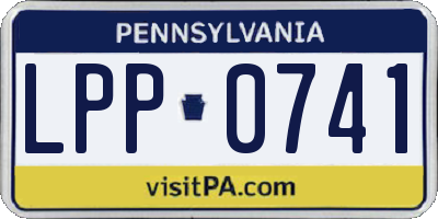 PA license plate LPP0741