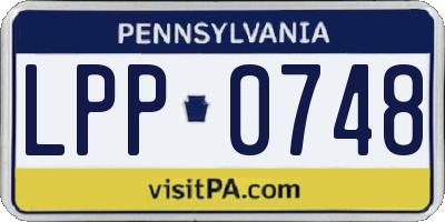 PA license plate LPP0748