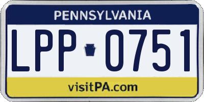 PA license plate LPP0751