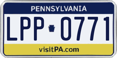 PA license plate LPP0771