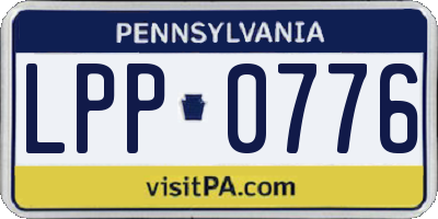 PA license plate LPP0776