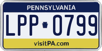 PA license plate LPP0799