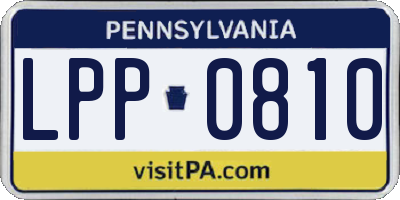 PA license plate LPP0810