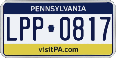PA license plate LPP0817