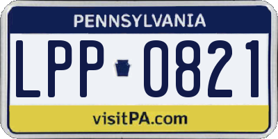 PA license plate LPP0821