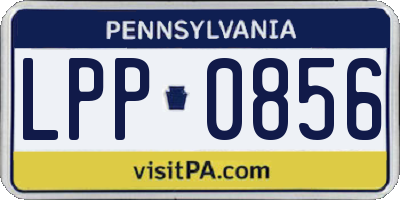 PA license plate LPP0856