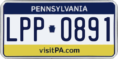 PA license plate LPP0891