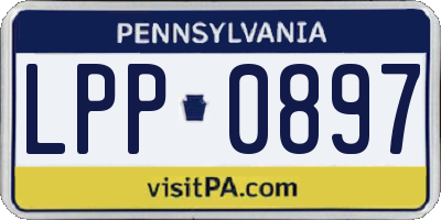 PA license plate LPP0897