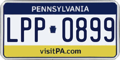 PA license plate LPP0899