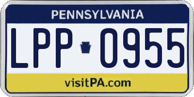 PA license plate LPP0955