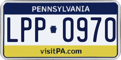 PA license plate LPP0970
