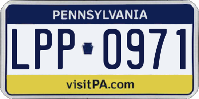 PA license plate LPP0971