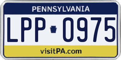 PA license plate LPP0975