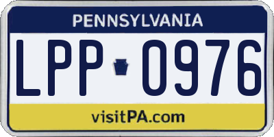PA license plate LPP0976