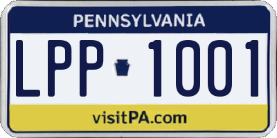 PA license plate LPP1001