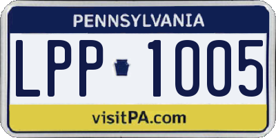 PA license plate LPP1005