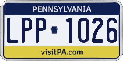 PA license plate LPP1026