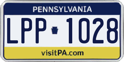 PA license plate LPP1028